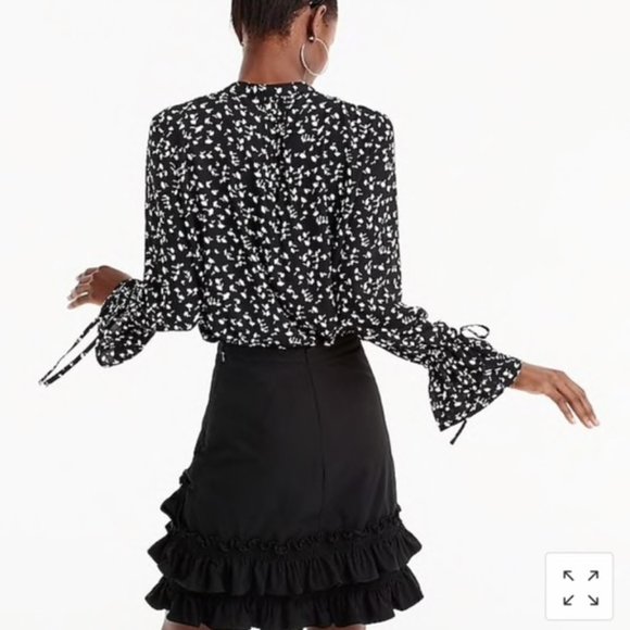 J.Crew Floral Wrist Tie Blouse - Picture 2 of 7